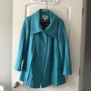 Robbin’s egg blue wool pea coat